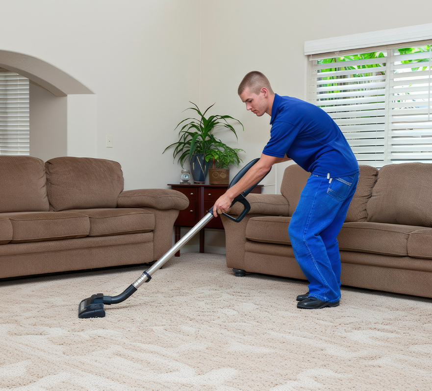 Cleaning man