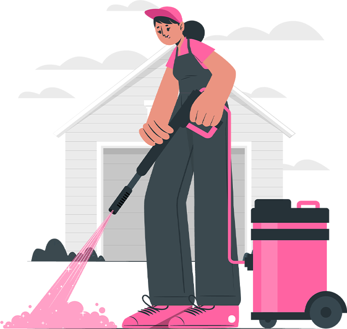 Cleaning service woman