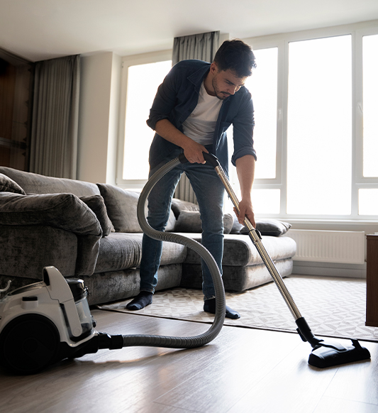 Cleaning service man